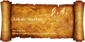 Jakab Aszter névjegykártya